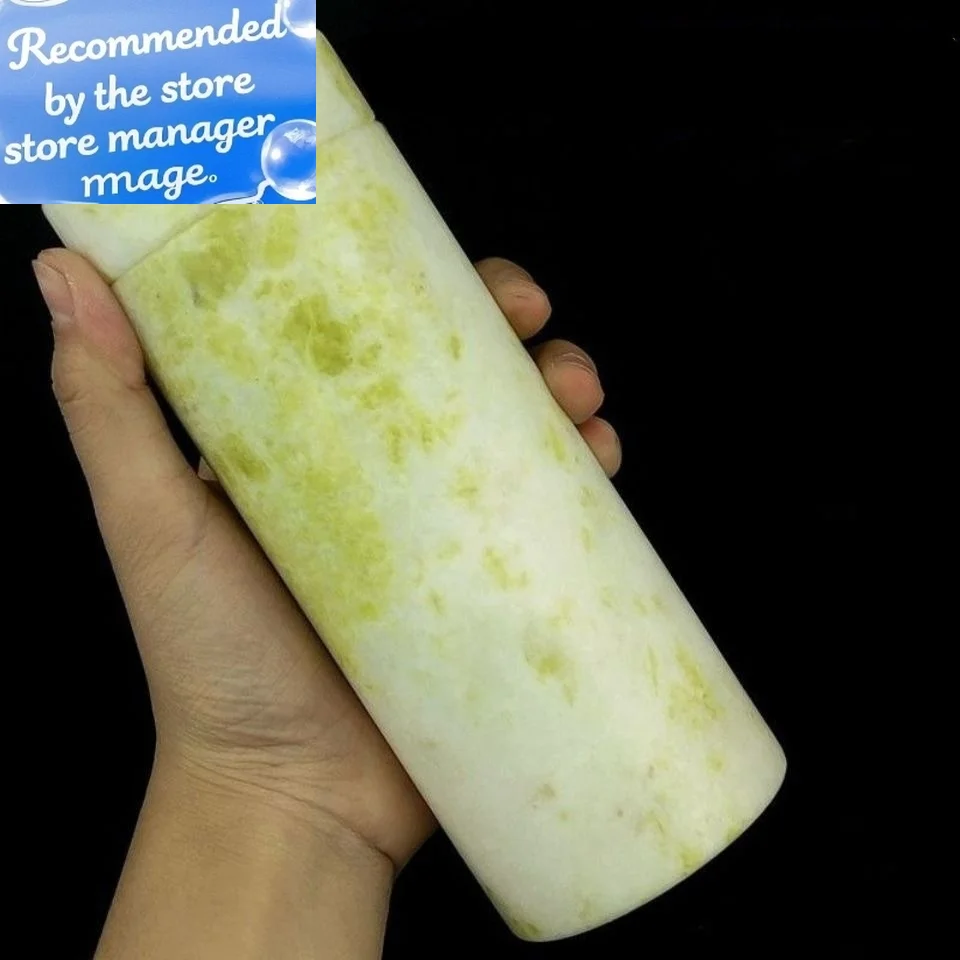 

Чайная чашка из натурального нефрита, прямые чашки для воды, кофейная кружка, посуда для напитков, бутылка для воды, настоящий китайский нефритовый камень, ручная резная чашка для чая для здоровья