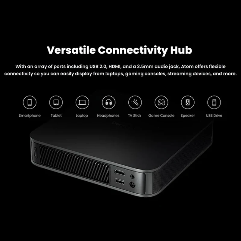 Versão global dangbei atom 1080p projetor laser full hd led mini portátil home theater 3d wifi cinema netflix google tv beamer