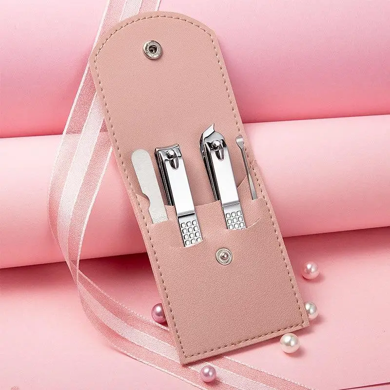 4Pcs Stainless Steel Nail Clipper Set Nail Clippers Nail Scissors Manicure Pedicure Set Nail File Manicure Tools