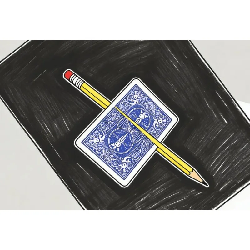 

Shawn Lee Pencil Through Card 2.0 Gimmicks Close Up Magic Tricks Illusions Poker Deck Magia Props Magician Street Mentalism