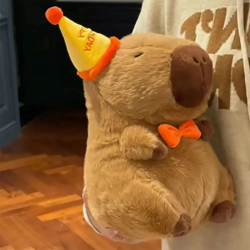 Cute Soft Capybara Plush Doll Comfortable Cotton Birthday Capybara Toy High-quality Happy Birthday Doll