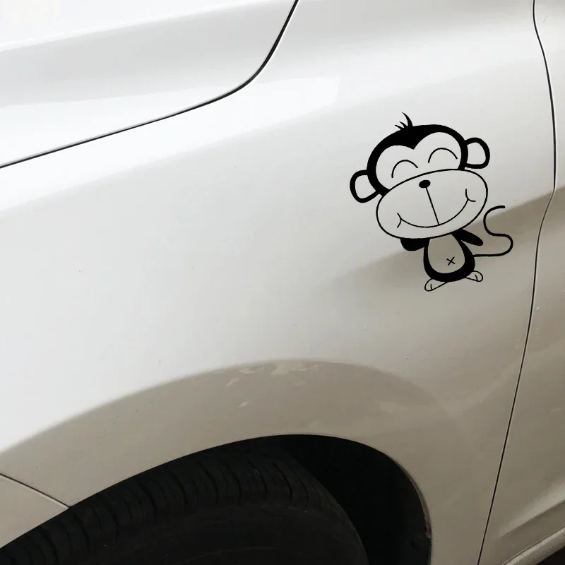 

Personality Car Sticker Cartoon Monkey Lovely Decorate Car Trunk Waterproof and Sunscreen Vinyl Decal,13CM*18CM