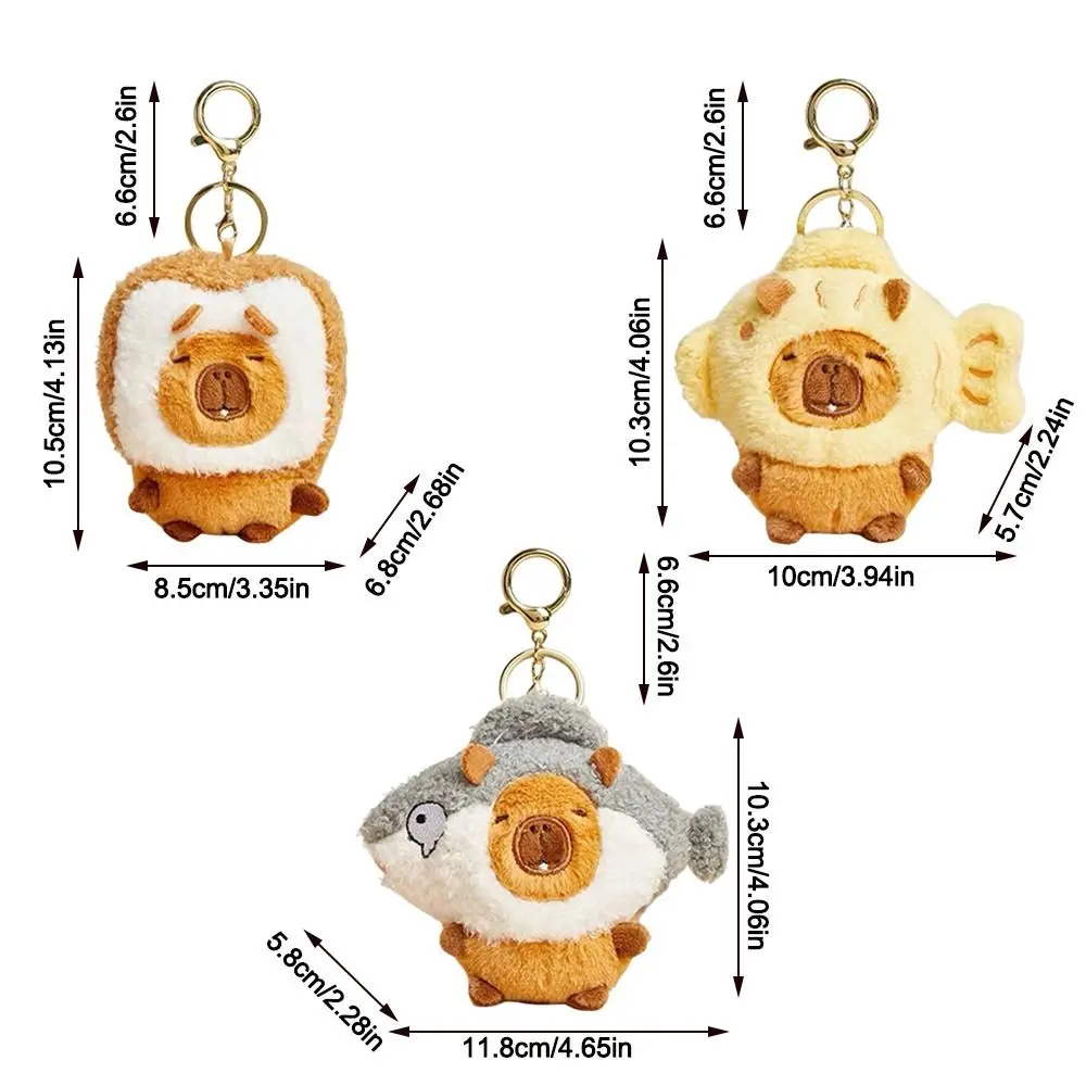 Plüsch Capybara Anhänger lustig machen einen Ton ausgestopfte Puppen tasche Anhänger hängen Ornament Paar Schlüssel ring Tasche Dekoration