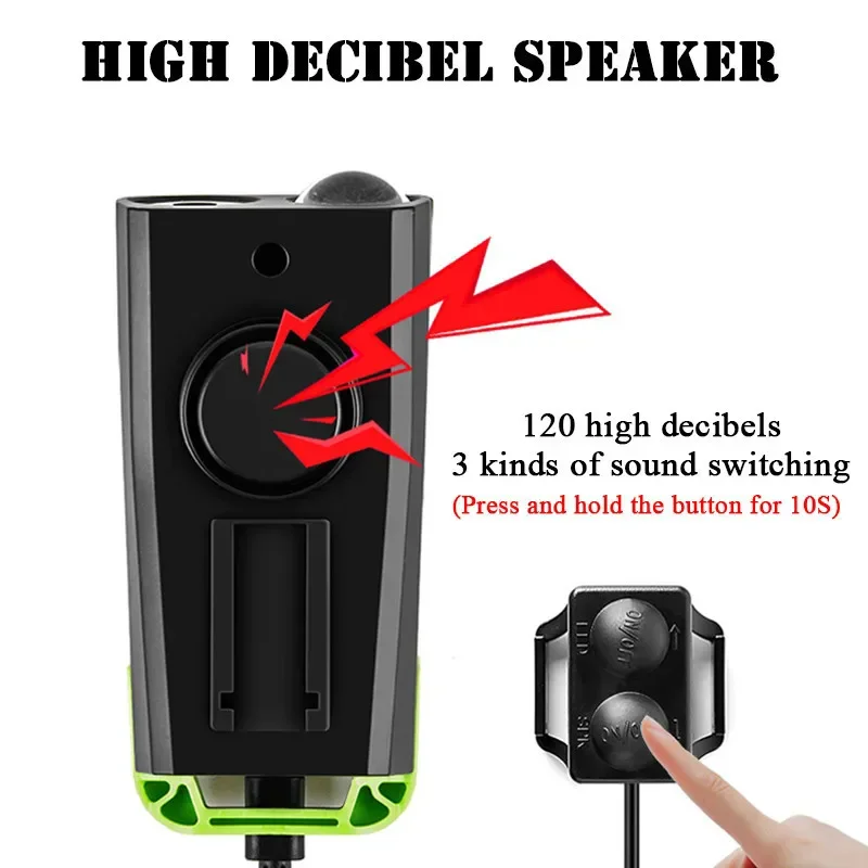 3 IN 1 Bicycle Front Light Wireless Bicycle Speedometer 120db Bike Horn Waterproof 800Lumens Cycling Headlight Bike Accessories view 5