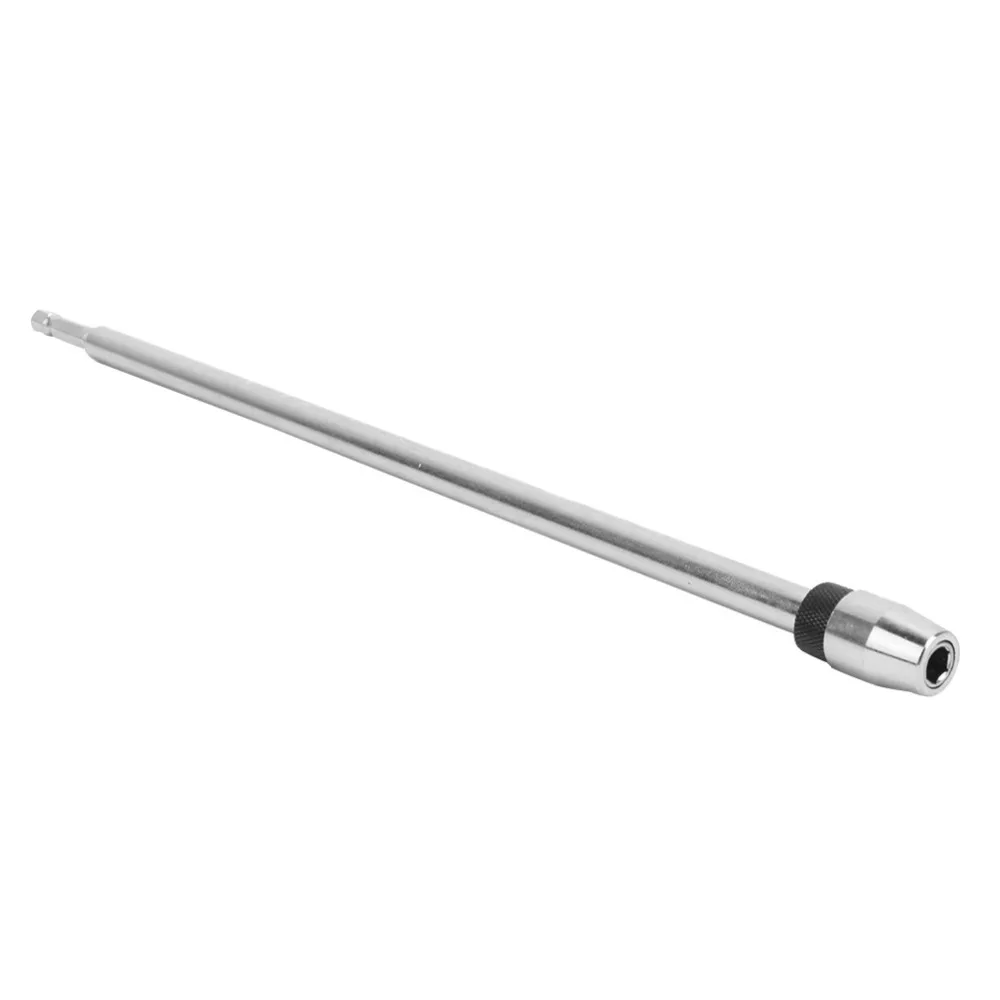 Magnetic Screw Bit Holder Silver Carbon Steel Quick Release Quick Release Extension Bar 1/4 Inch Hex Shank