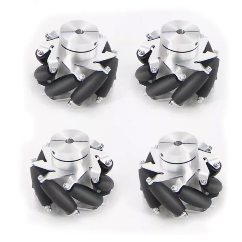 Jeu de roues en aluminium de 60 mm avec accouplement (2gauche, droite)/roulette de voiture robot