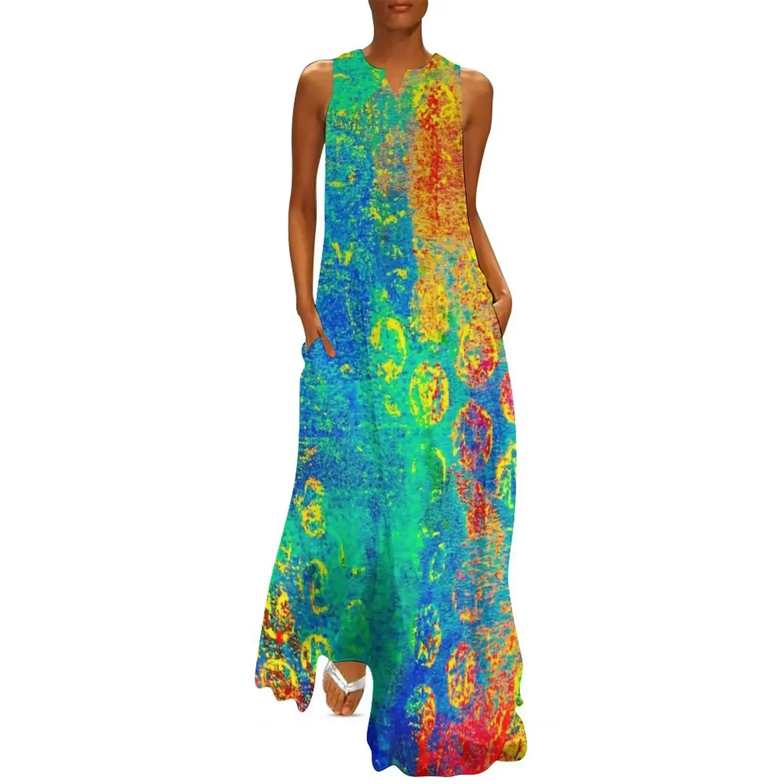 

COLORFUL BUBBLE WRAP Long Dress women formal occasion dresses summer dresses prom clothes Dress