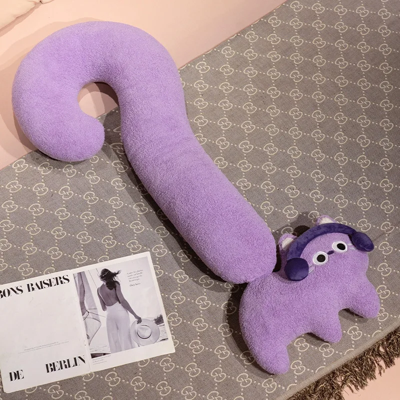 

Plush Body Pillow with Cute Cat Design Soft U-Shaped Cushion for Sleeping Reading Home Bed Decor Comfortable Hugging Pillow Gift