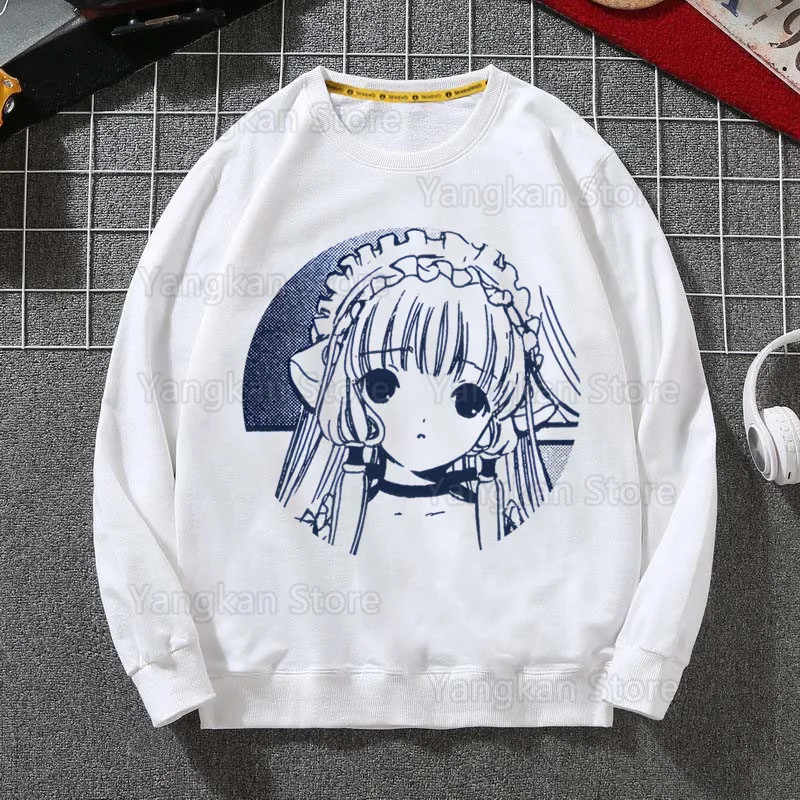 Chobits Chi موضة الخريف Harajuku بلون هوديس موضة الرجال/النساء كم طويل هوديس الشارع الشهير البلوز