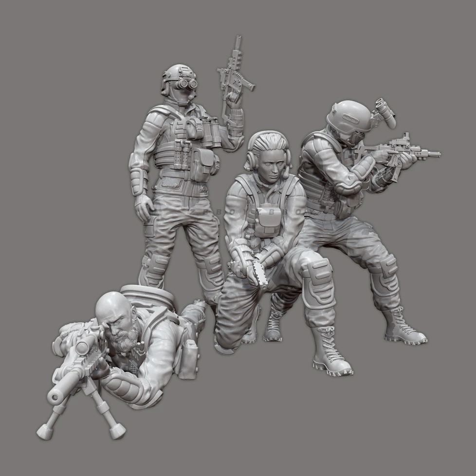 38mm 50mm Resin Soldier model kits figure colorless and self-assembled 3D Printing  TD-6759/3D