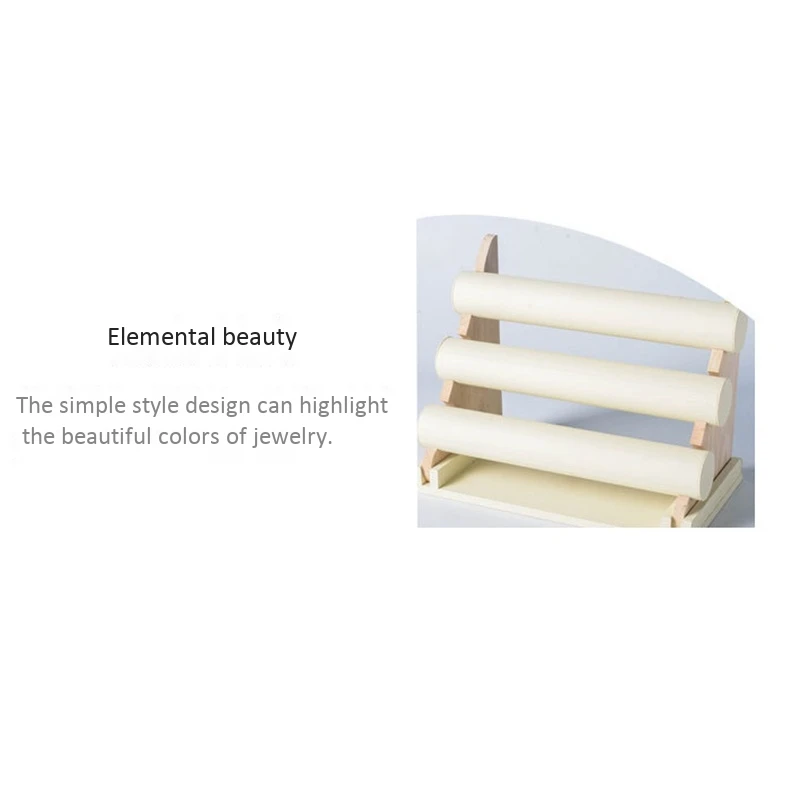3 Tiers Jewelry Rack Bracelet Necklace Stand Display Earring Organizer Log Color