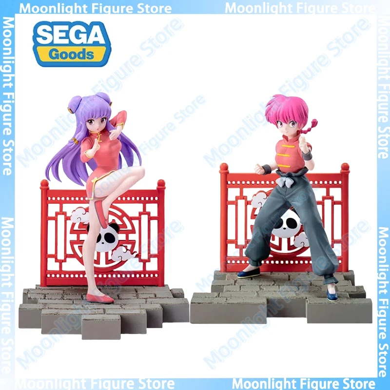 En Stock SEGA Luminasta Ranma champú Cheongsam escritorio lindos adornos muñecas Anime figura de acción juguete regalo modelo colección