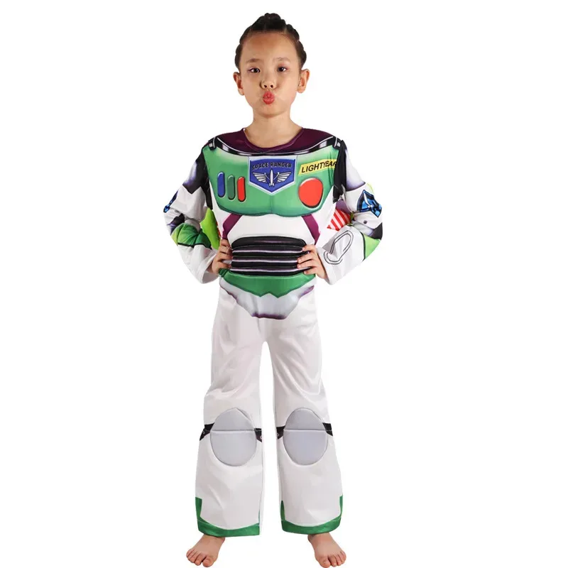 ขายร้อนเด็ก Buzz Lightyear คอสเพลย์เครื่องแต่งกาย Jumpsuit บทบาทเล่นเครื่องแต่งกายหน้ากากฮาโลวีน Performance Dress-up