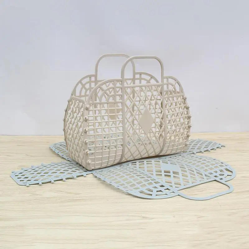 Detachable Plastic Shower Basket Hollow Bathroom Storage Basket For Home Shopping Use