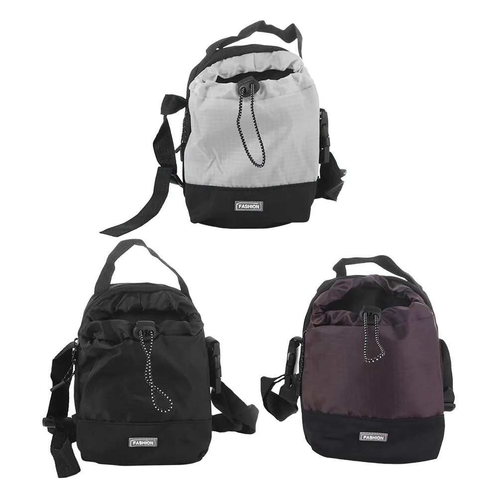 Nylon Drawstring Shoulder Bag Lightweight Adjustable Strap Women Crossbody Bag Large Capacity Korean Style Water Bottle Bag