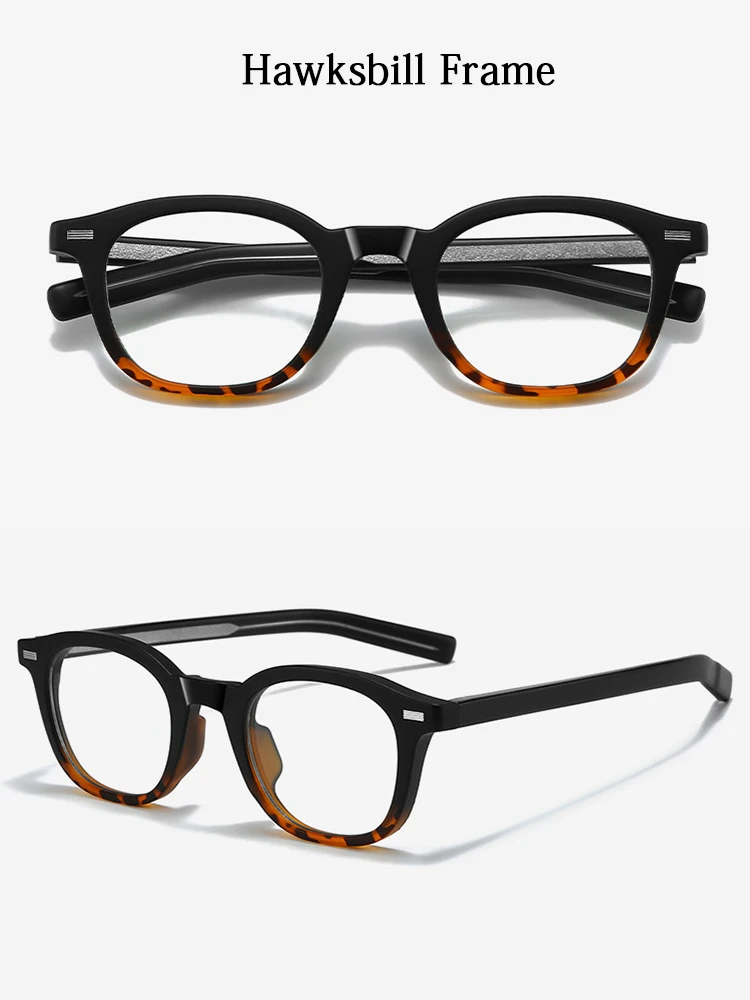 High Quality Spectacles Frame Unisex Ultralight TR90 Ellipse Rivet Glasses Frame High Definition Anti Blue Light Optical Eyewear