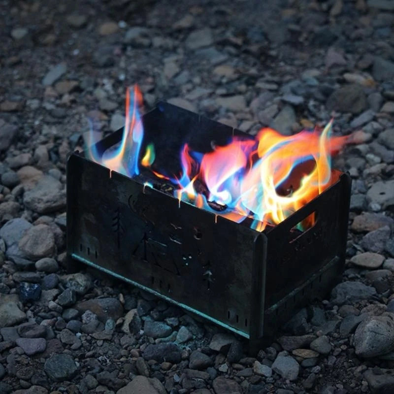ديكور حفلات مسحوق اللهب الملون K0EF لحفرة النار، وحرائق المخيمات، والمواقد الخارجية