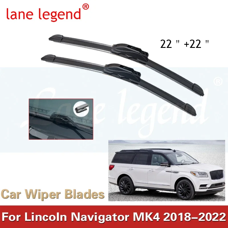 

Car Front Windshield Wiper Blades for Lincoln Navigator MK4 2018 2019 2020 2021 2022 Frameless Rubber Snow Scraping Accessories