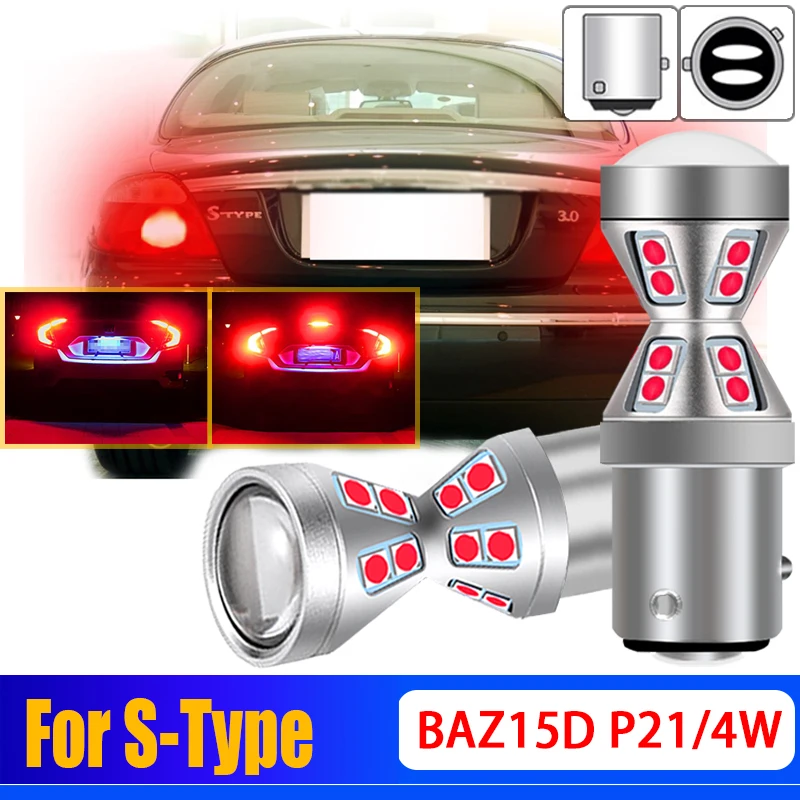 2PCS Canbus Error Free BAZ15D P21/4W 566 LED Bulbs Car Stop Lamp Brake Light Super Bright For Jaguar S-Type 2.7D 3.0 V6 R 4.2 V8