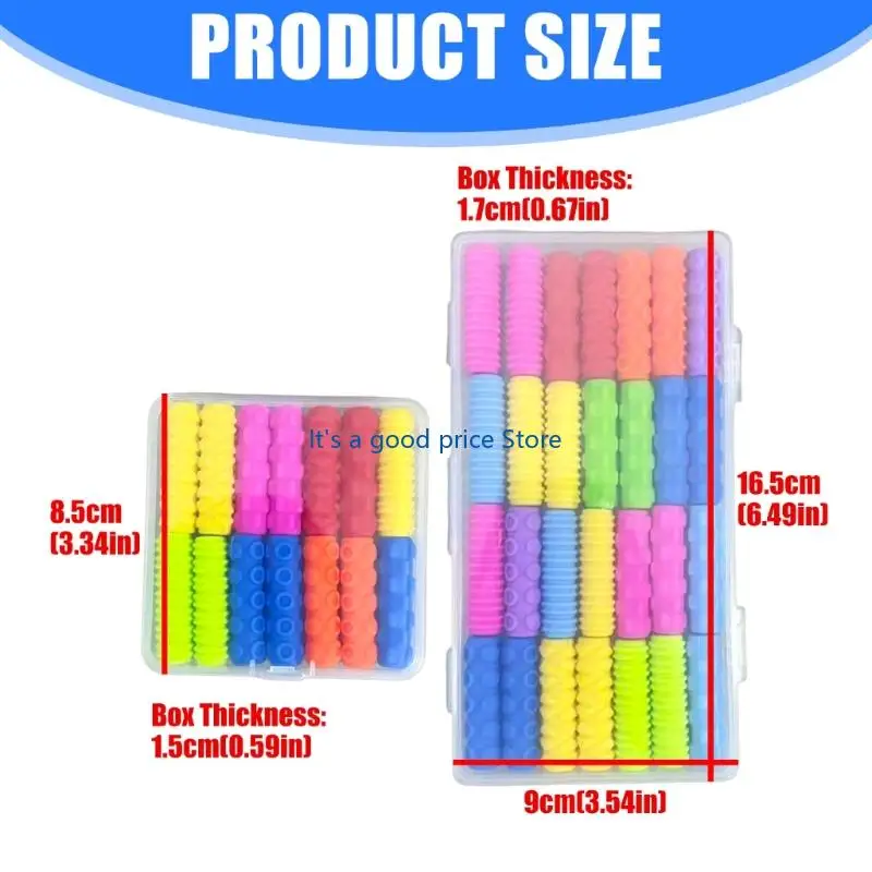 14/82pcs كتابة مكتبات مريحة القلم قبضة السيليكون الناعم قبضة القلم قبضة القلم قبضة القلم.