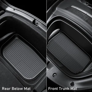 テスラのフロアマット新しいモデルyジュニパー発射モデル3ハイランドトランクマットカーペットプロテクター非滑りフローマットカーアクセサリー 12ベストセールスカーラグ-9