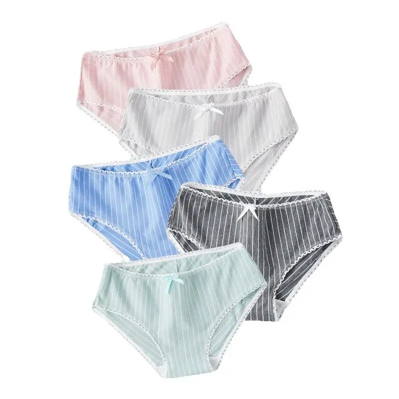 4Pcs Cotton Panties Sexy Panty Briefs Breathable Women Underwear Lingerie for Female Ladies Lovely Young Girls Pantys Underpants