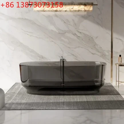 

Transparent Resin Bathtub Art Design Home Hotel Homestay Oval Bathtub53