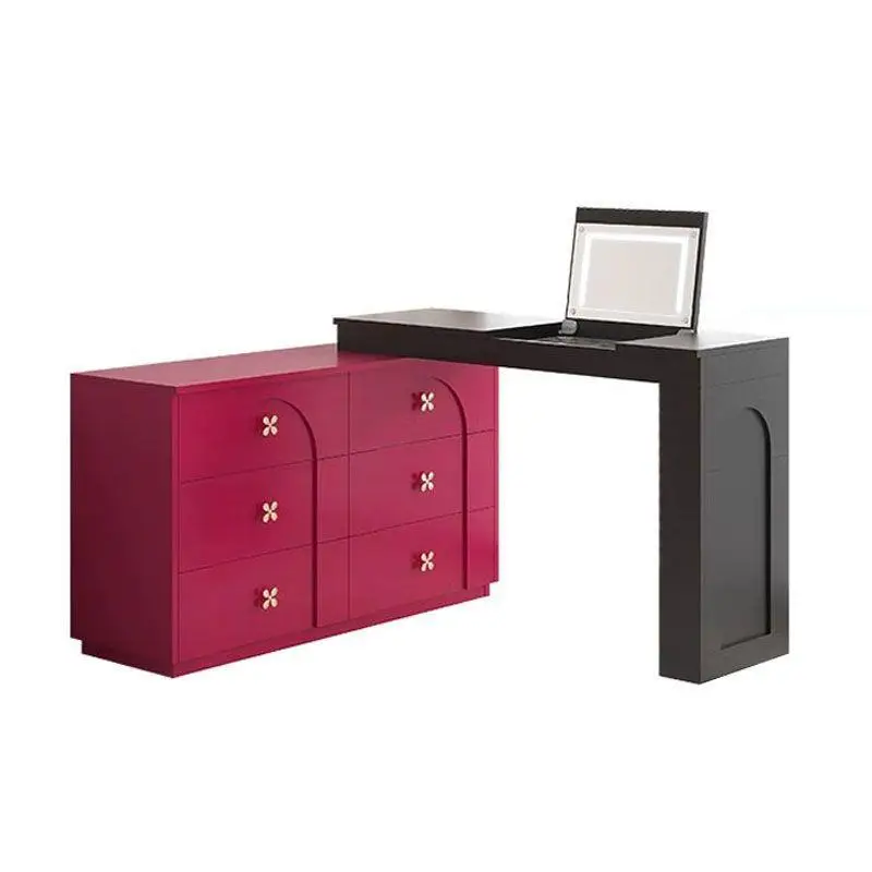 

Французский минималистичный комод и тумба в одном, умный выдвижной туалетный столик для главной спальни