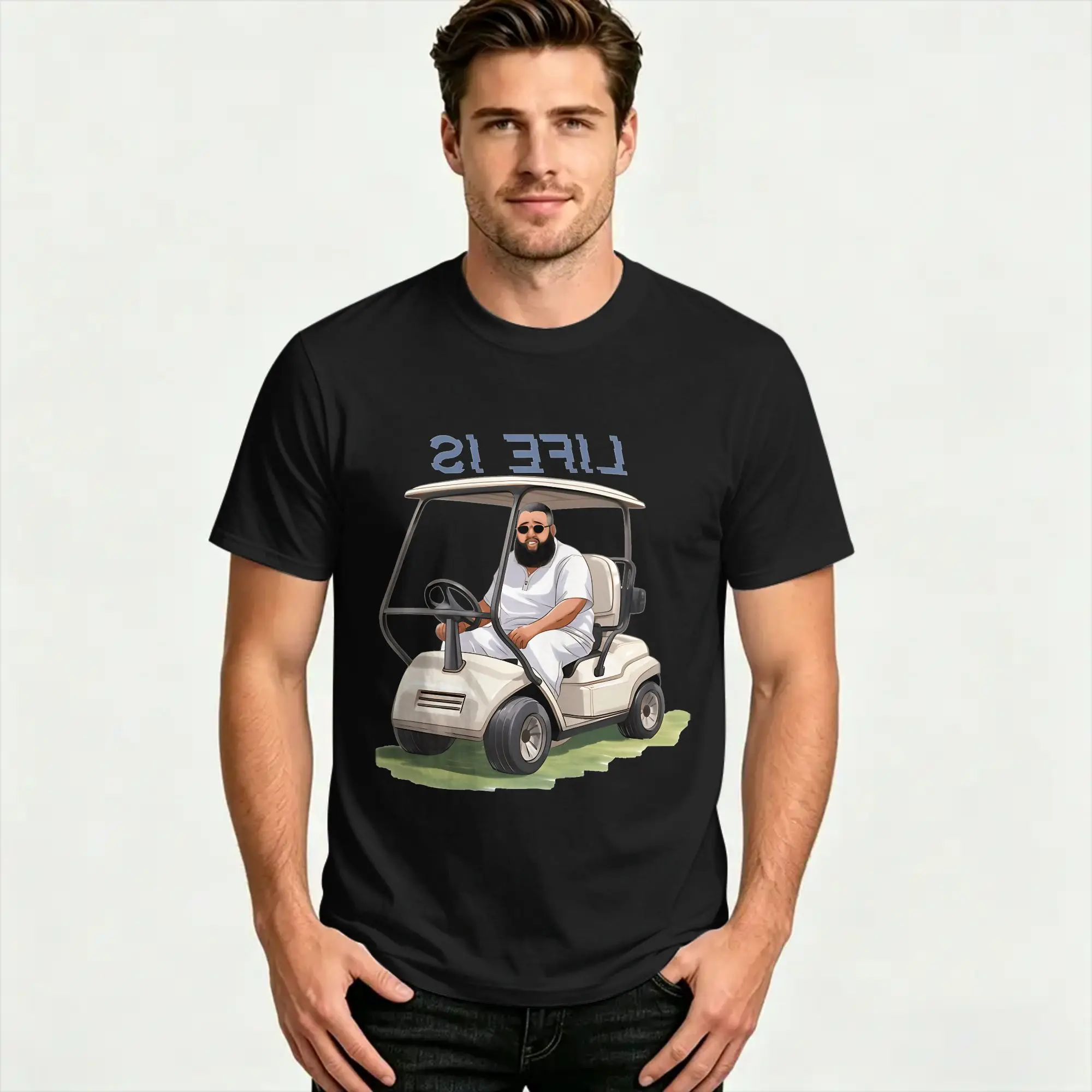 Men's T-Shirt DJ Khaled Let's Go Golfing  T Shirts Fashion  Summer Tees Vintage Cotton Tops Plus Size 6XL