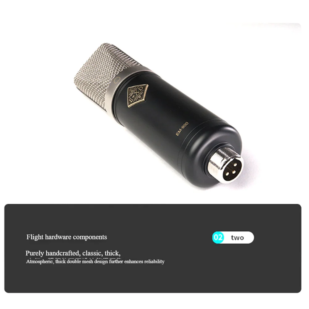 The New EXD EM900 professional condenser microphone is used in studios/recording studios/sound card live streaming /tiktok