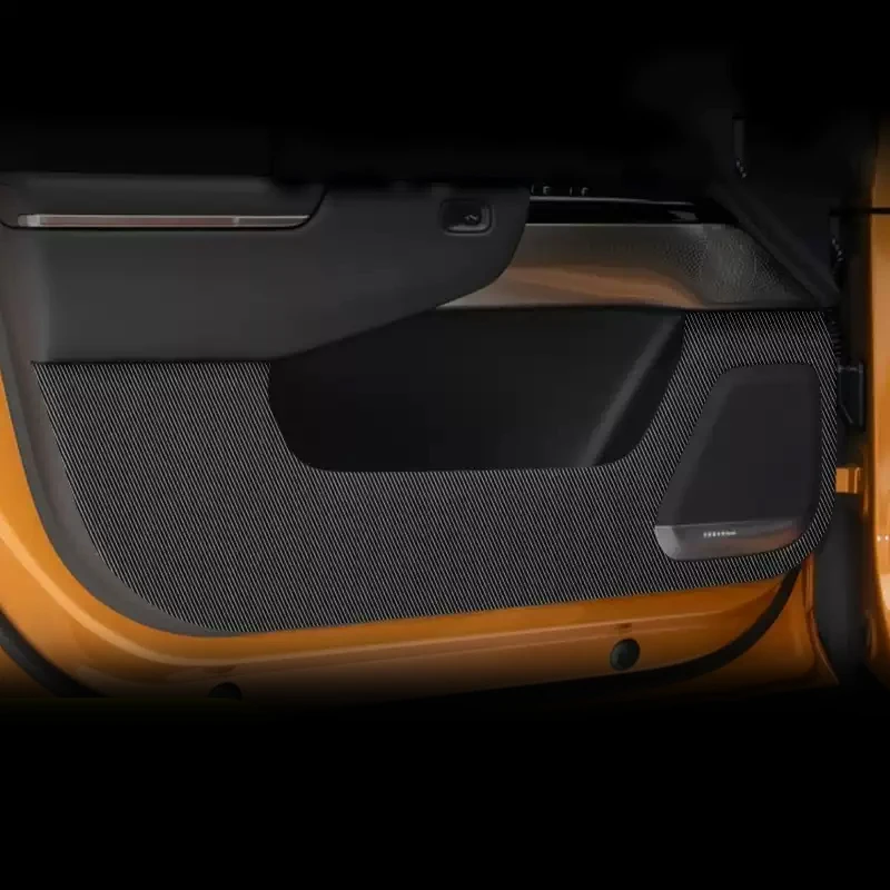 For ZEEKR 7X 2025 2026 2027 Car Door Anti Kick Pad Carbon Fiber Leather Texture Anti Dirt Protective Sticker Auto Accessories