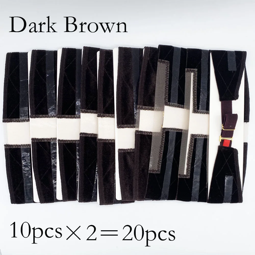 10/20pcs Wholesale Hair Bands Velvet Wig Grip Band with Lace Headband To Hold Wigs Hair Accessories Wig Elastic Band