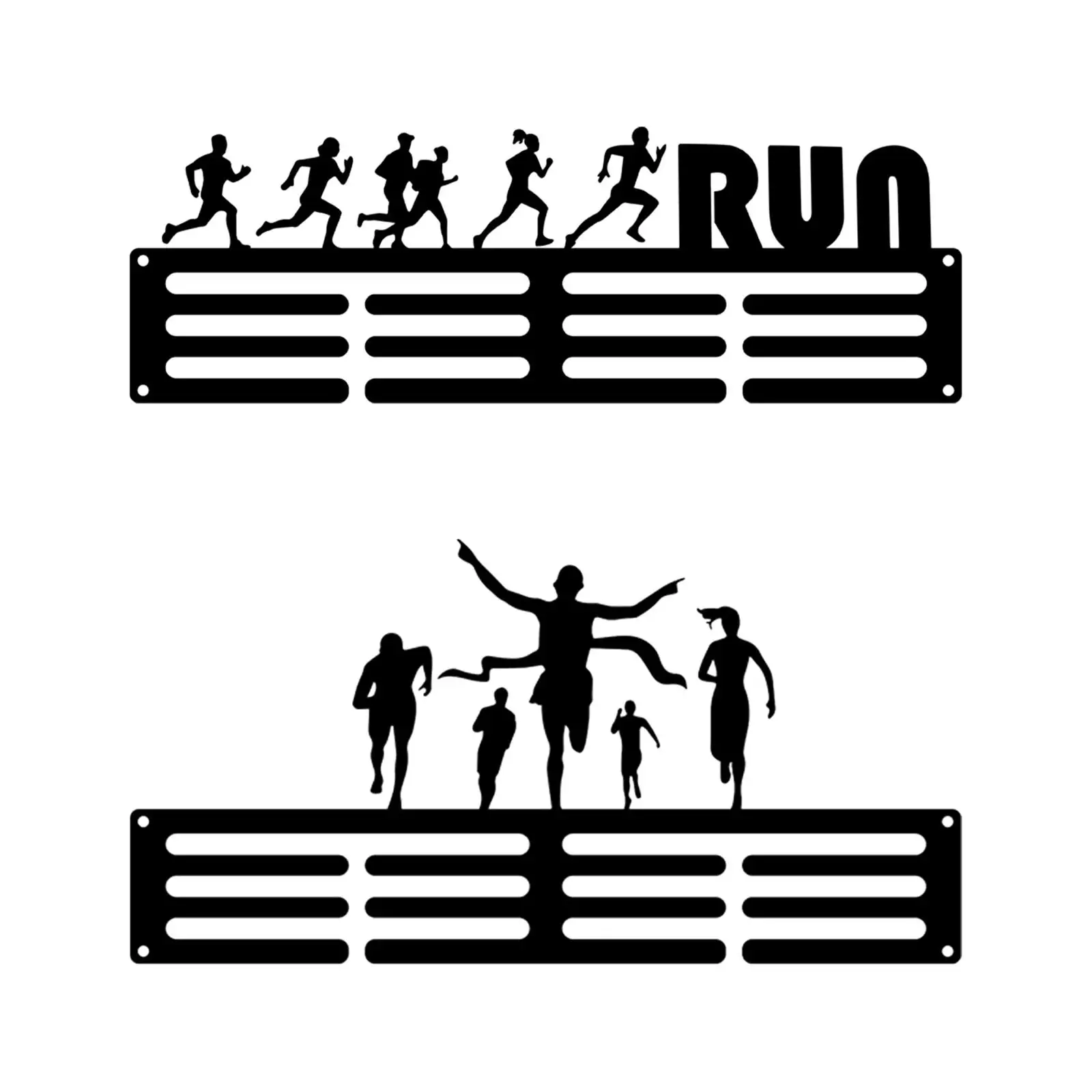 Wall Mounted Medal Hanger Displaying Rack for Sport Race Runner 11.8x3.7inch