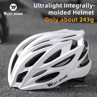WEST BIKING-casco de ciclismo ultraligero, moldeado integrado, para bicicleta de montaña y carretera, gorra de seguridad para ciclismo, accesorios para bicicleta