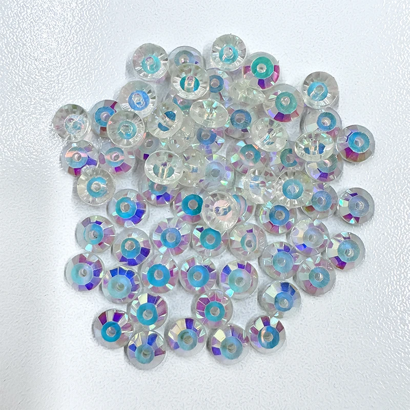 High quality 3mm 4mm 5mm 6mm 8mm middle hole sew on crystal flat back rhinestones with one middle hole crystal ab strass