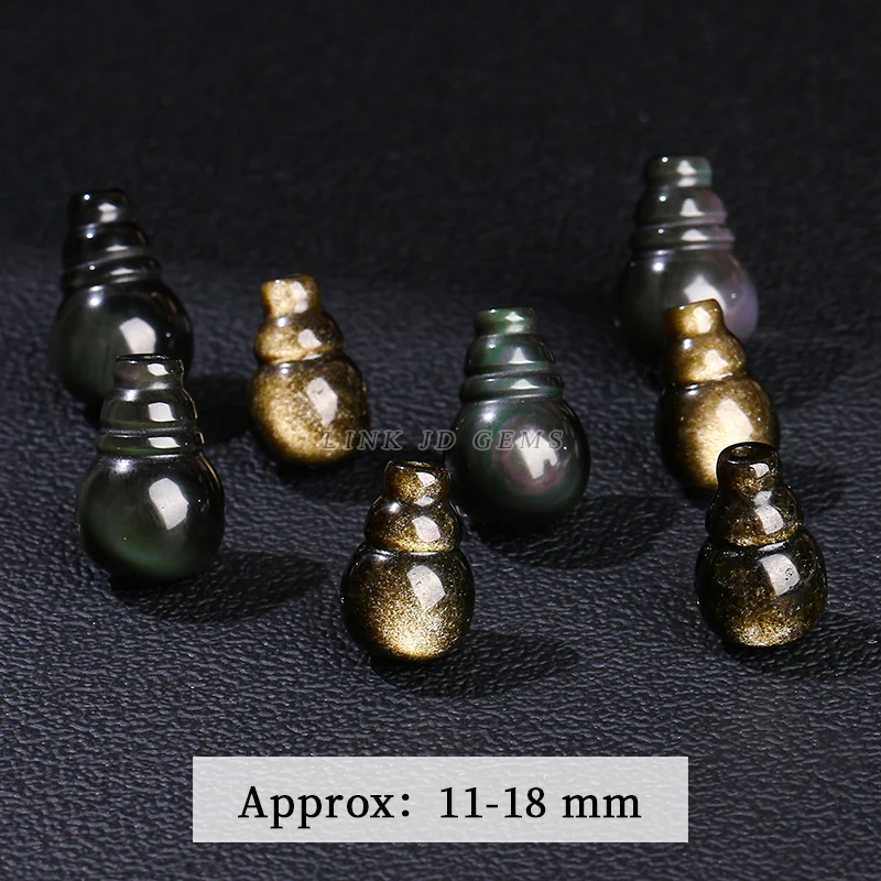 1 Pc Natural Golden Shiny Obsidian Three Hole Beads Polished Three way connector For Jewelry Making Diy Necklace Bracelet