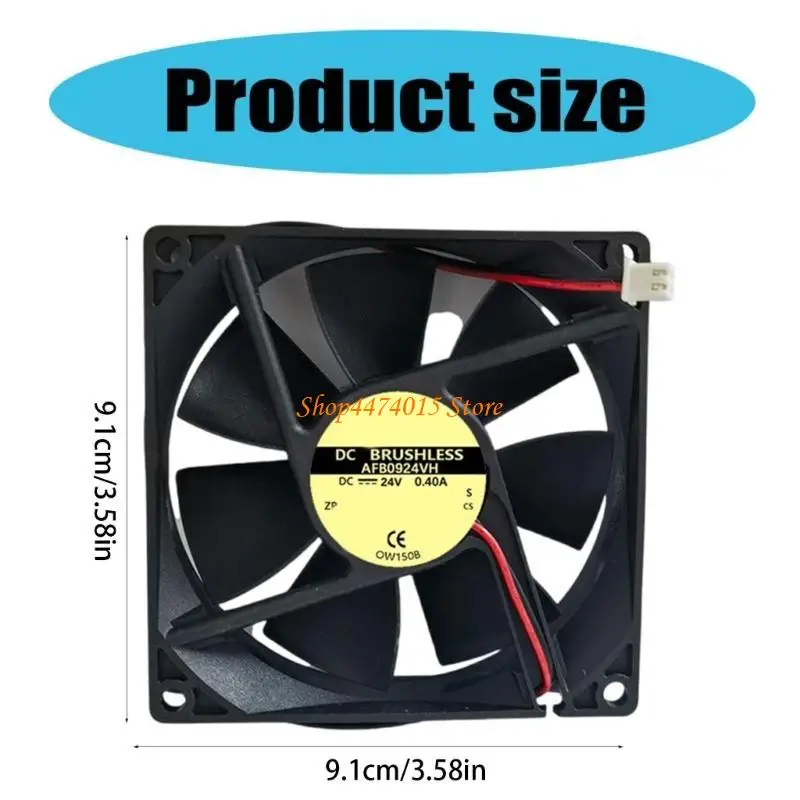 K1AA AFB0924VH 24V 0,4A 9025 Охлаждающий вентилятор 90x90x25 мм 81,47CFM 3500RPM Высокая скорость