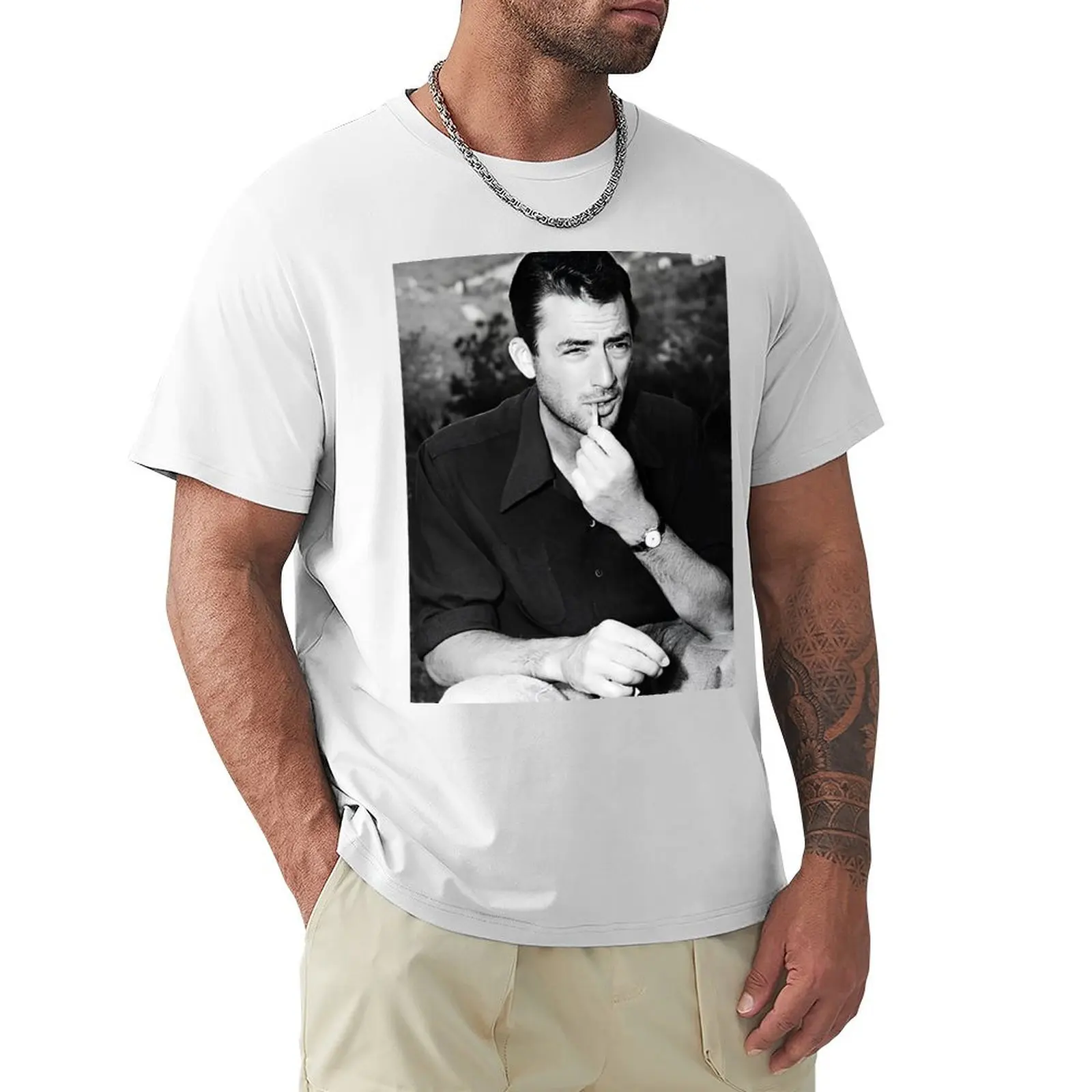 gregory peck handsome T-Shirt cute tops new edition mens cotton t shirts