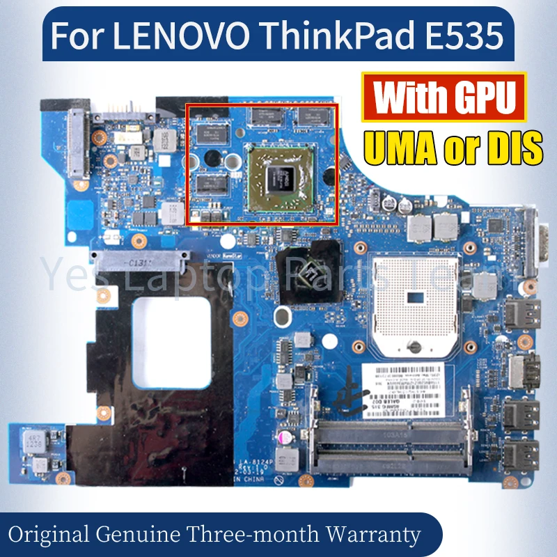 

LA-8124P для материнской платы ноутбука LENOVO ThinkPad E535, 216- 083300 1G 04W4017 04W4332 04Y1190 Материнская плата для ноутбука 100% протестирована
