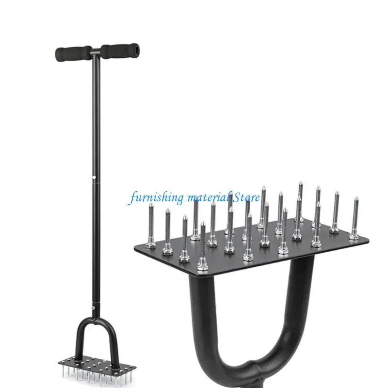 Y5GD Carbon Steel Lawn Aerator With Automatic Return Springs For Easy Soil Conditioning And Lawn Revitalization