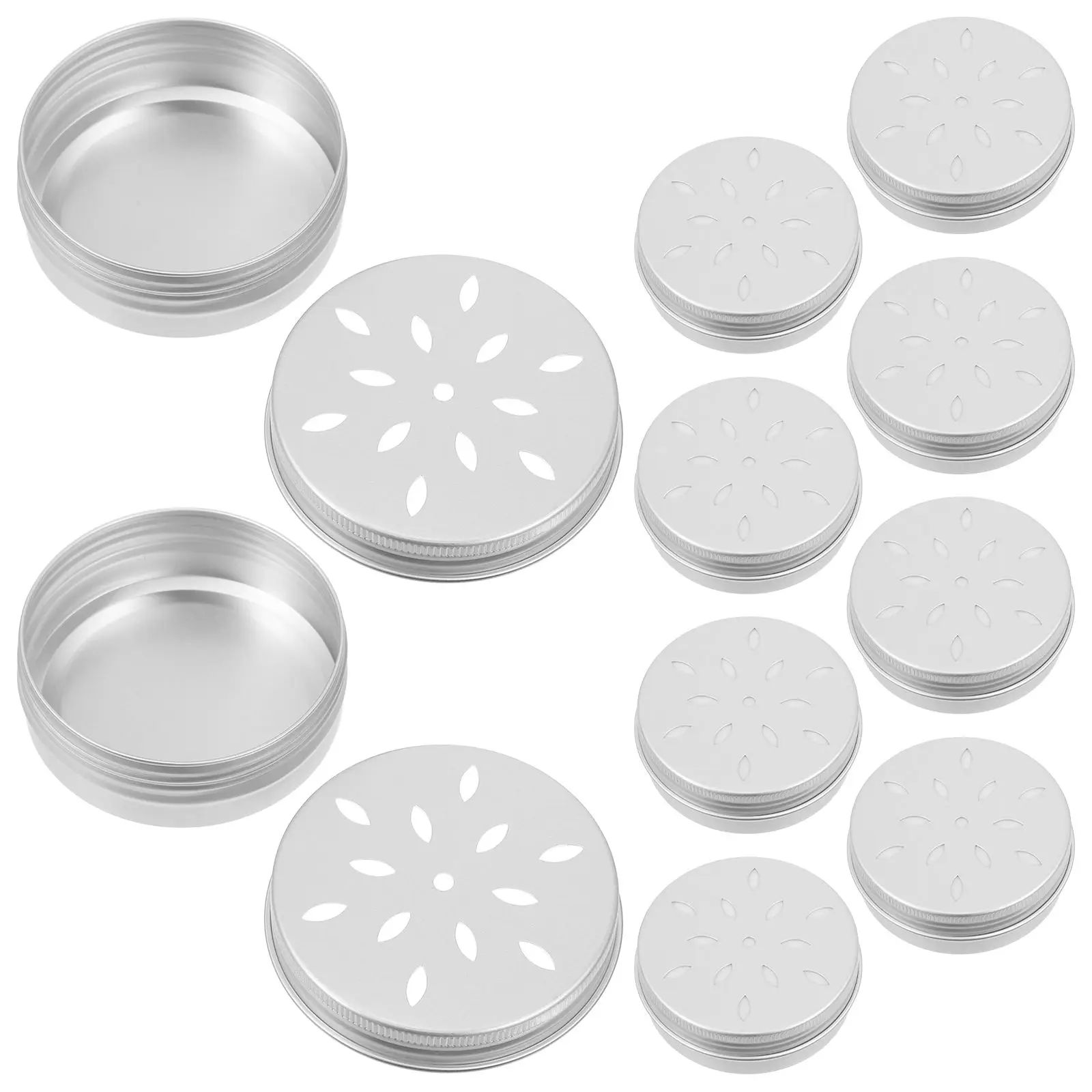 

10pcs Scent Training Boxes Aluminum Dog Work Tool Puppy Tin Case Supplies Metal Tins Silver Food 6825 Thread Pet Sniff Skills