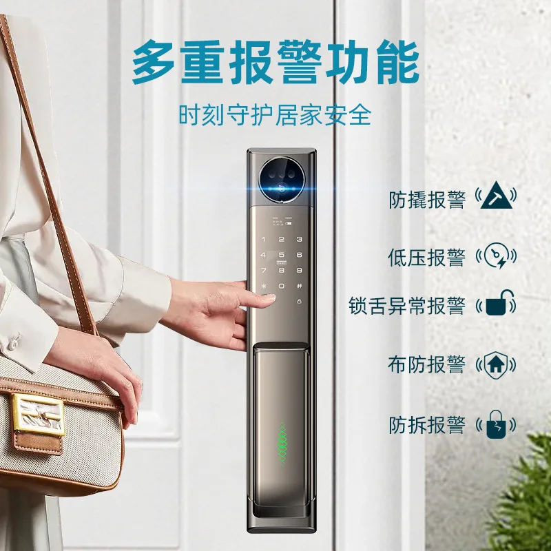 Finger vein recognition anti-theft smart door lock voice control visual intercom facial recognition home fingerprint lock