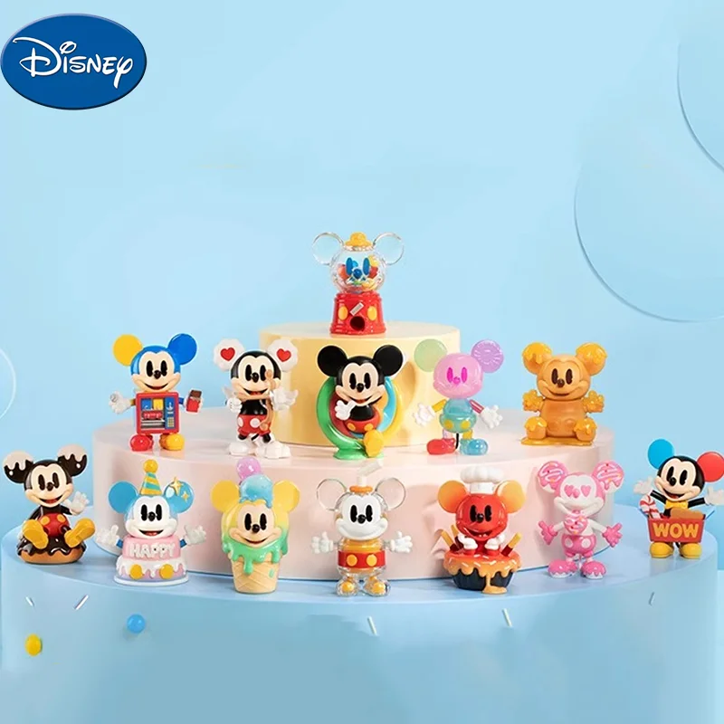 Disney Mickey Childhood Of Boundless Imagination Series Blind Box Toys Cute Cartoon Mickey Mouse Pvc Desktop Model Birthday Gift