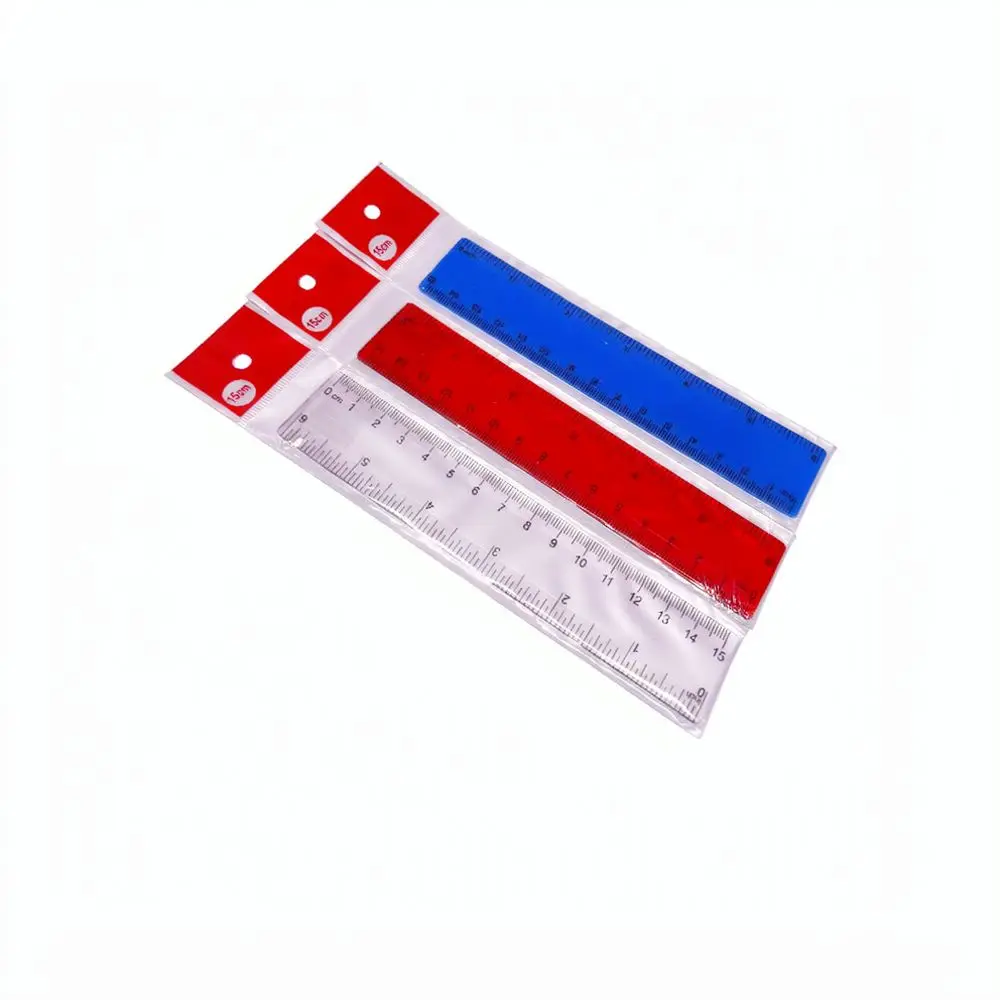 For Haiyuan Professional 15cm Measuring Ruler Clear Plastic Stationery For Student School Drawing Craft Drafting Work