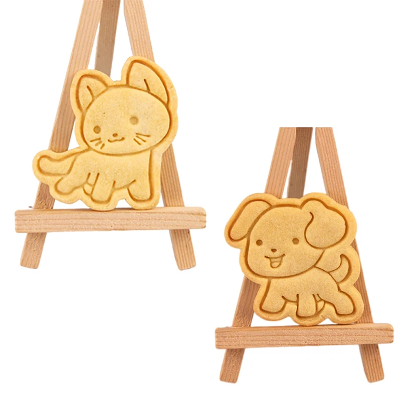 Cute Forest Animals Cookie Cutter Mold Cartoon Stereoscopic Butter Cookie Mould 3D Bunny Puppy Pattern Biscuit Mold Baking Tools