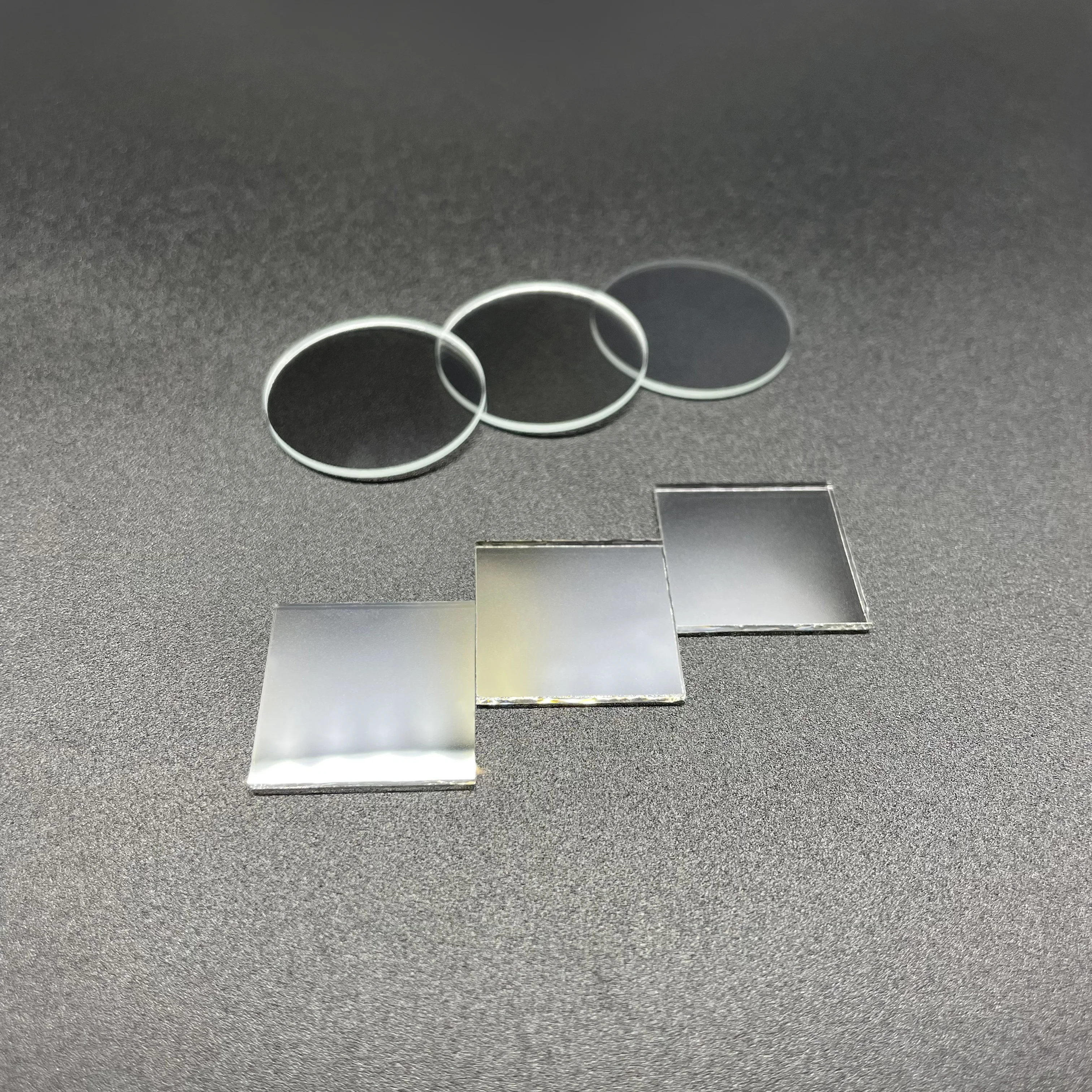 Optical Glass Telephoto 50T/50R Beam Splitter Plate 20x20x1.1-80x80x1.1mm For Lasers Spectrum Analysis Instruments