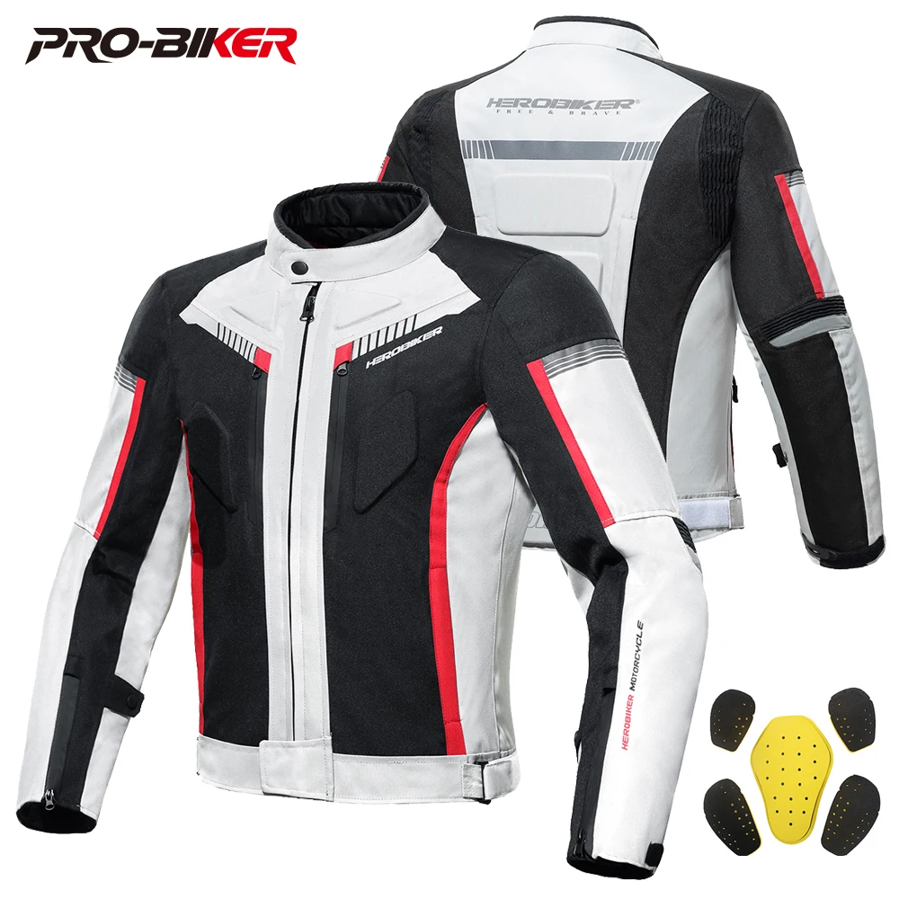 

Men's Motorcycle Jacket Four Season Windproof Outdoor Motorbike Riding Pants Anti-Fall Motocross Jacket With Protective Gear