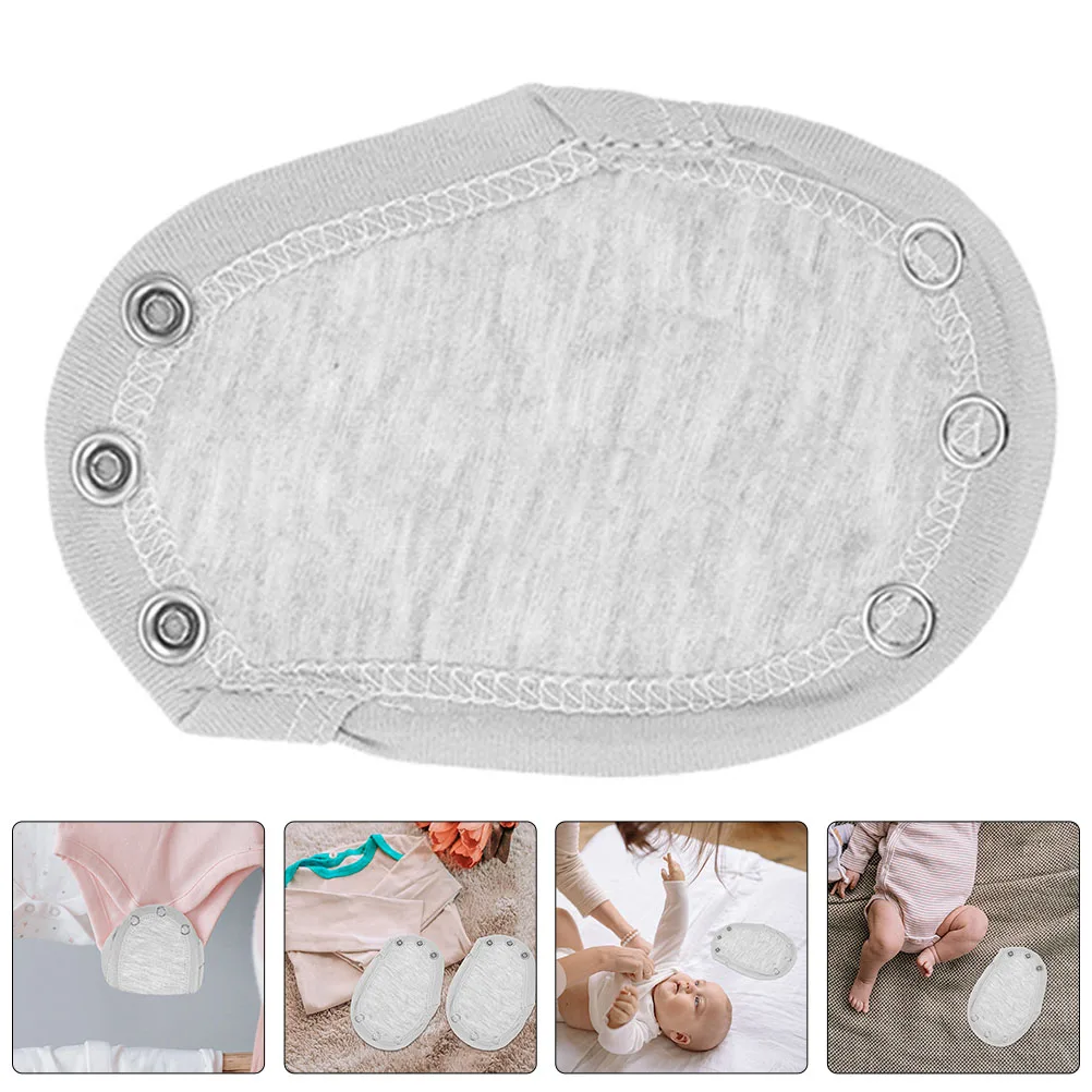 

8pcs Double Layer Snap Cotton Durable Easy Diaper Change Bodysuit Extension Growing Babies Fits Most Rompers Jumpsuit