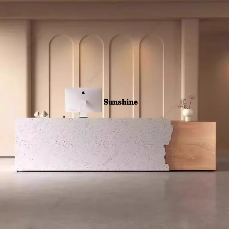 

Originality Podium Stand Retail Cash Counter Design Reception Desk High-quality Beauty Salon Customer Center Luxury Furniture F