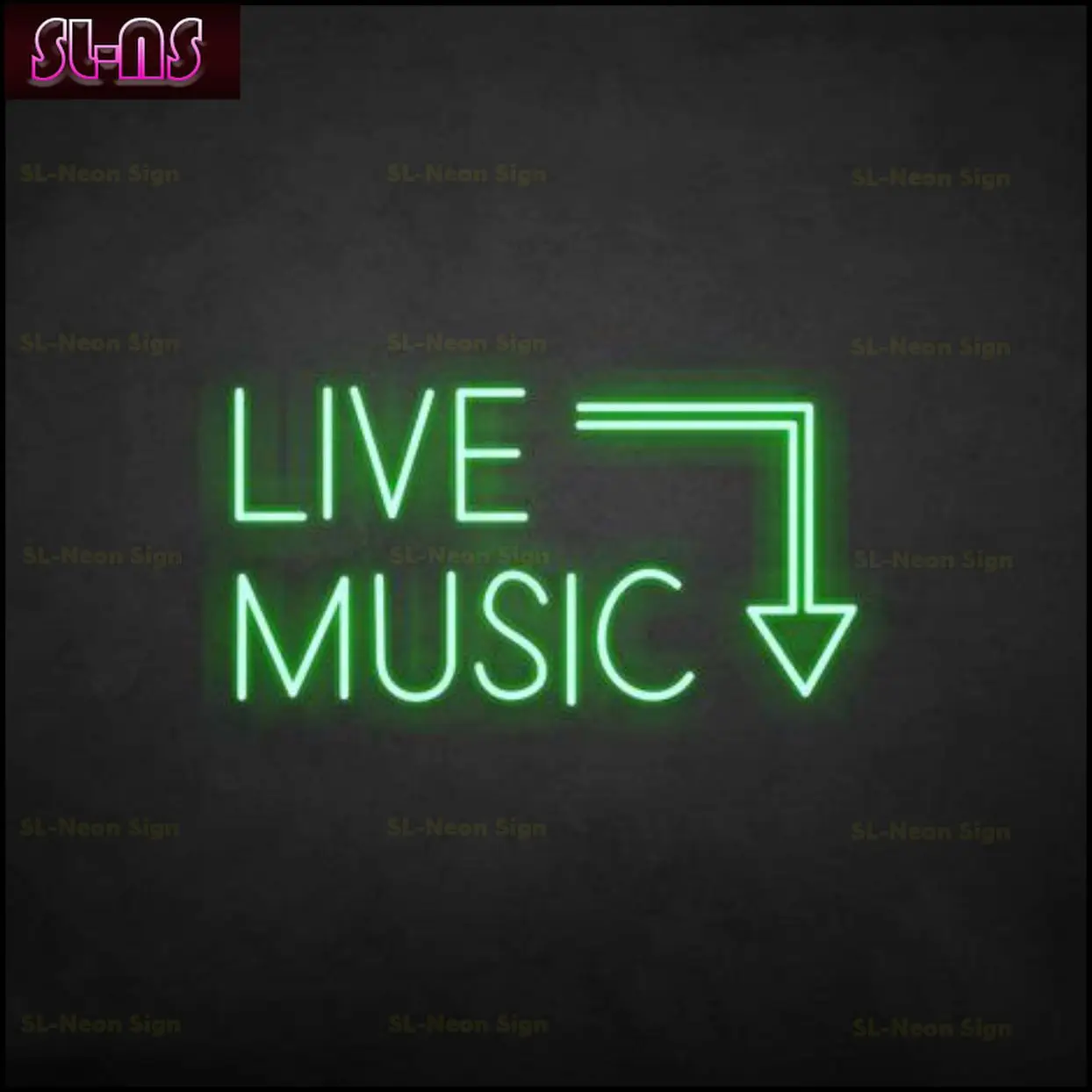 Música ao vivo personalizada LED Neon Sign, Luz do casamento, Bar Room, Quarto